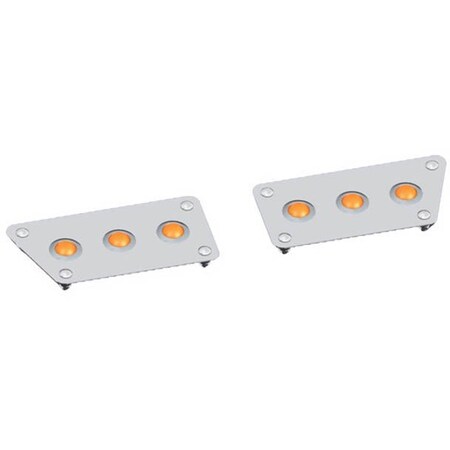 Replacement For Western Star Hd 5700Xe Year 2024 Stainless Steel Bumper Inserts W 12 3 4 Inch Light