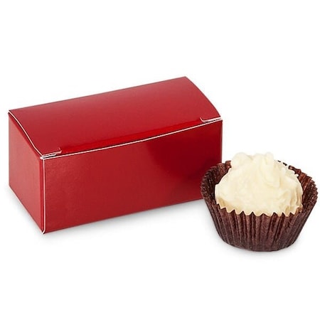 Nashville Wraps Red Candy Truffle Boxes, 2-5/8x1-5/16x1-1/4, Holds 2, 50PK TC2RE