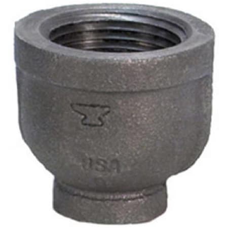 Homecare Products 8700134557 1.5 x 1.25 in. Malleable Iron Pipe Fitting Black Reducing Coupling HO599922