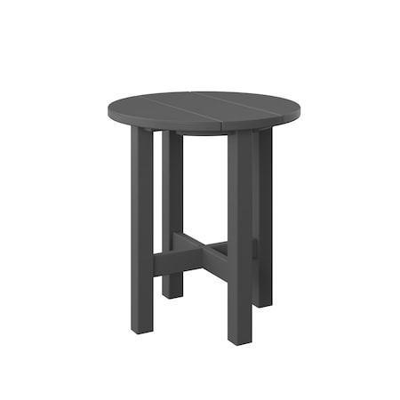 Polybird ROUND END TABLE.      CHARCOAL POLYBIRD P53