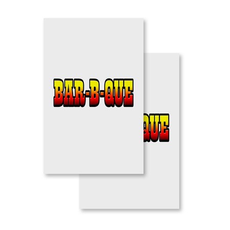 Signmission Bar-b-que, Vinyl Decals Only 24 Inch x 36 Inch, Vinyl Decal, 2PK DSB-2436-2PACK-Bar-b-que