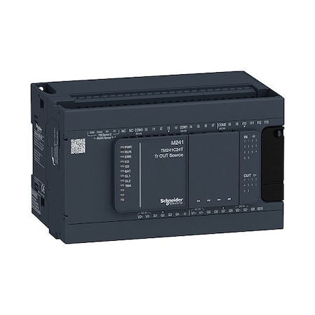 Schneider Electric Logic Controller, 24V DC TM241C24T