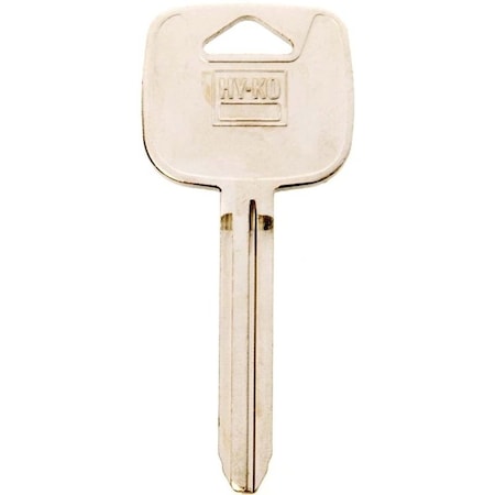 Hy-Ko Automotive Key Blank, Brass, Nickel, For Toyota Vehicle Locks 11010TR47