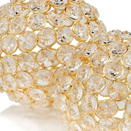 Homeroots Set Of 2 4" Polished Spheres In Brilliant Shiny Luster Finished And Golden Frame, 2PK 383756