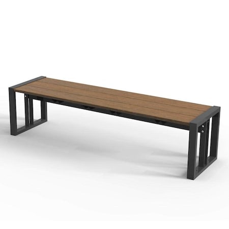 Newtechwood Garden Bench (Teak Seat) 72.44" US-18-BN-TK-KIT