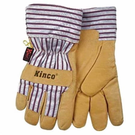 Kinco Men's General Purpose Gloves, Leather Palm, Wing Thumb Style, Small, Grain Pigskin Leather Palm 1927-S