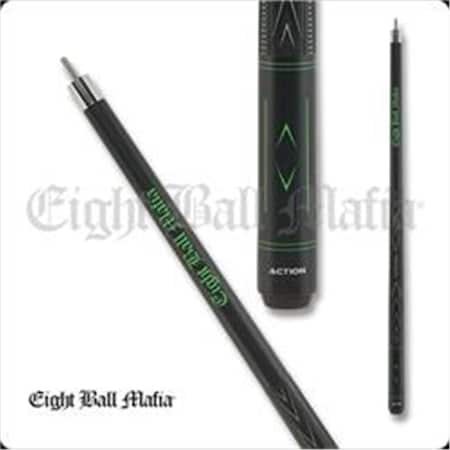 Eight Ball Mafia Cues Action Eight Ball Mafia - Black & Green Matte Finish Break - 25 oz EBMBK02
