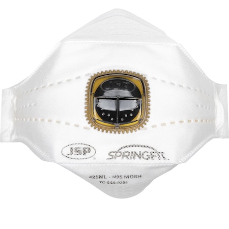 Jsp Premium N95 Flat Fold Disposable Respirator with Valve, 10PK 272-RPD425N95