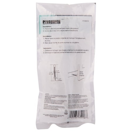 Prosource Light-Duty Door Stop, 3/4 in Dia Base, 3 in Projection, Plastic & Steel, Antique Brass H61-Z011-PS