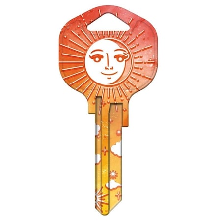 Hy-Ko Key Blank, Solid Brass, Painted, For: Kwikset KW1, Titan KW10 Keyways 15005KW1-CEL