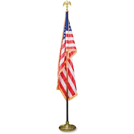 Advantus U.S. Flag, 8ft. Staff, Fringe, 3ft.x 5ft. MBE031400