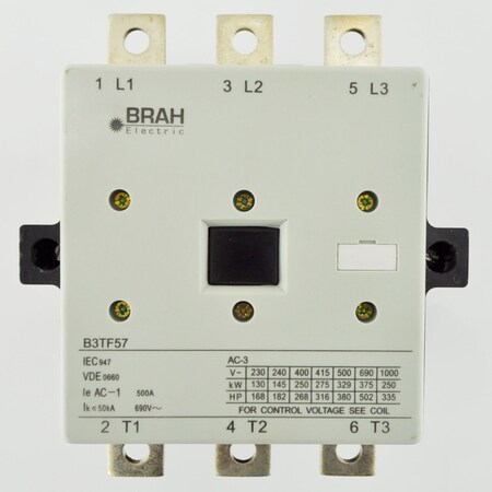 Brah Electric , Replacement 450A 600V 3P with 110/120VAC Coil for World Series Contactor 3TF5722-0AK6 B3TF5722-0AK6