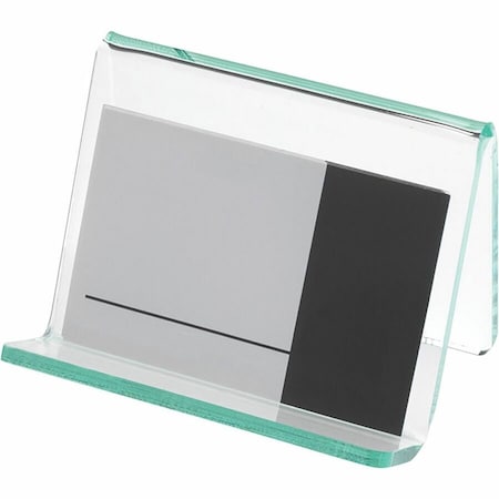 Lorell Acrylic Transparent Green Edge Business Card Holder 80657