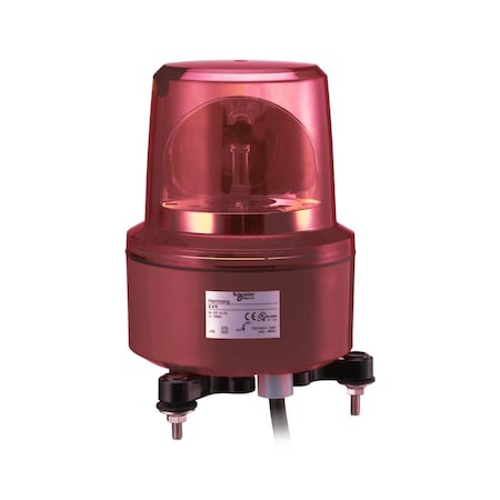 Schneider Electric Beacon Light, Red, LED, 24V AC/DC, 162 FPM, 5 1/8 in Dia., Bolt And Nut XVR13B04L