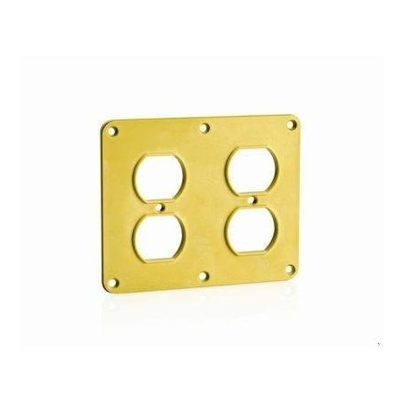 Leviton Two Duplex Receptacle Coverplate 3260-Y