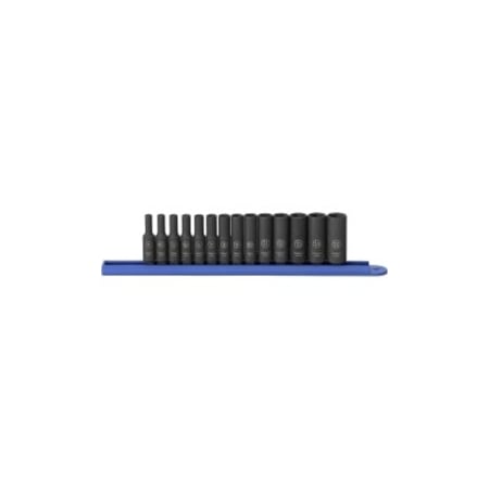 Gearwrench 1/4" Drive Deep Impact Socket Set, Metric, 14 pcs 84909