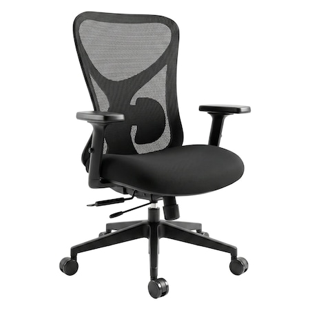 Leisuremod Angel Ergonomic Mesh Swivel Office Chair, Lumbar Dial, Y-Frame AO25BL