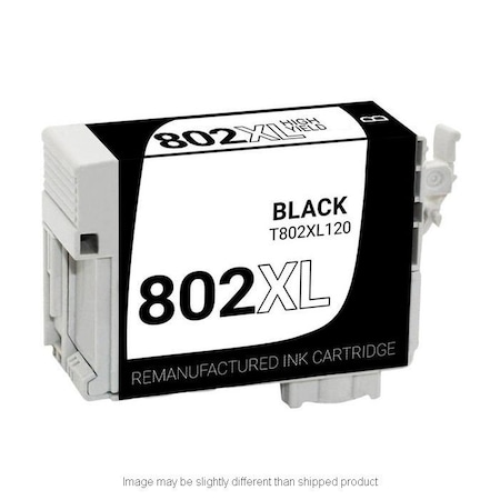 Epson Replacement T802XL120, BLACK Compatible InkJet Ink, 2,600 page yield T802XL120-S