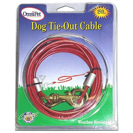 Tandy Leather Factory Leather Brothers Tie-Out Cable Vinyl Coated, Blue - 15 ft. 164CT15-BL