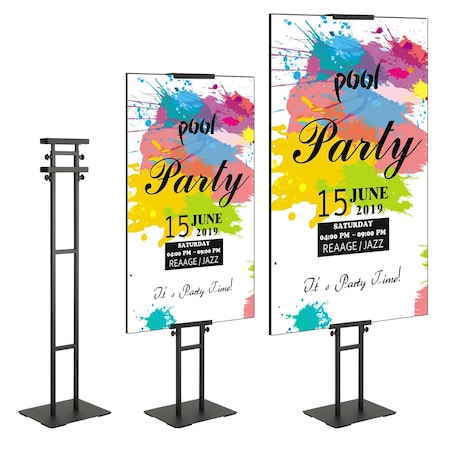Vevor Poster Stand Floor Standing Sign Holder 75" Adjustable Height Double-Sided SW-03