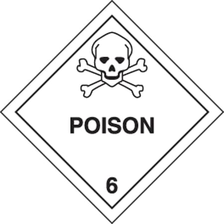 Accuform DOT SHIPPING LABELS HAZARD CLASS 6 MSL601PS2