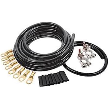 Powerhouse 4 Gauge Battery Cable Kit, Black PO3640720