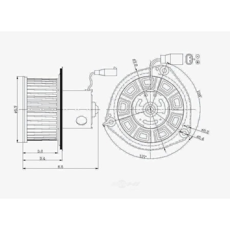 Global Parts Distributors Blower Motor 2311626