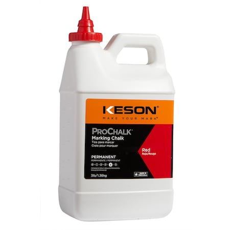 Keson Marking Chalk, Red, Permanent, 3 lb PM103RED
