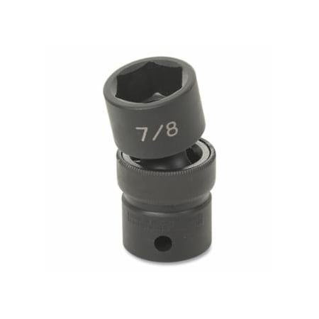 Grey Pneumatic Impact Socket, 1/2 in Drive Size, 3/4 in Socket Size, Hex, 6-point, Standard Length, Universal 914-2024U