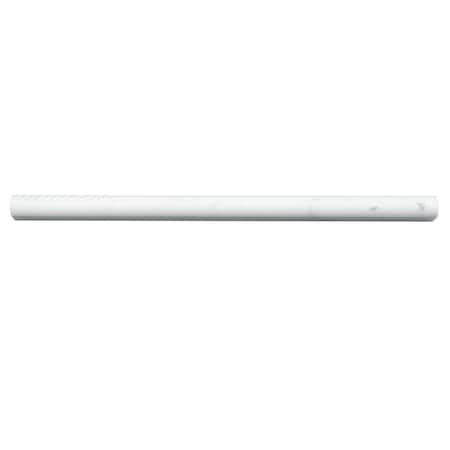 Apollo Tile White 1x12 Calacatta Gold Marble Honed Pencil Liner Tile Trim 0.5 sqft/case, 10PK APLMCT881HA
