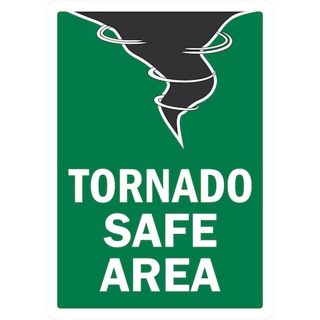 Lyle Tornado Safe Area (With Graphic), 5x7, Non-Reflective, White G-16873-ND_5x7