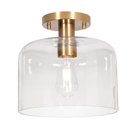 Afx Elsa 10in. Med Base Semi-Flush - Light Antique Brass ESAC10MBLB