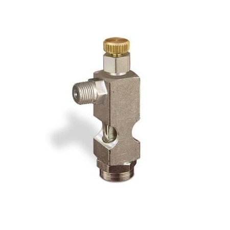Oil-Rite Angle Sight Feed Valve w/1/8in. Inlet, Solid Gasket - Handwheel, 1/8in. Male NPT, 1/8in. Female NPT B1628-121B2HW