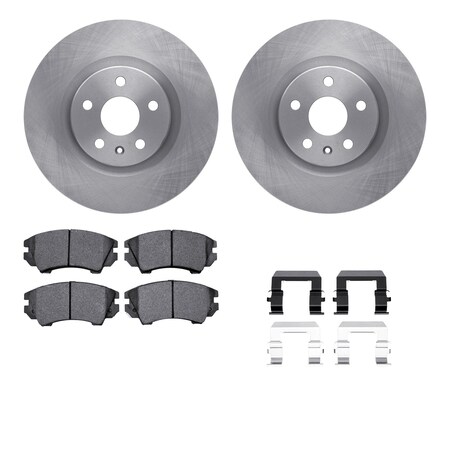 Dynamic Friction Co DFC Brake Rotor with 5000 Brake Pads and Hardware Kit 6512-46210