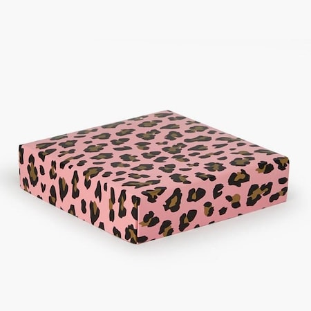 Nashville Wraps Lipstick Leopard Box Lid, 6x6x1.5, 25PK GBL06LPL