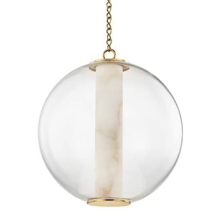 Corbett Lighting Pietra 1 Light Pendant 20 In. Vintage Brass 432-20-VB