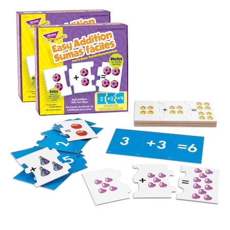 Trend Easy Addition/Sumas faciles Fun-to-Know Puzzles, 2PK T36018