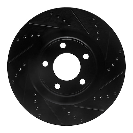 Dynamic Friction Co DFC Brake Rotor - Drilled and Slotted - Black 633-54089R
