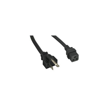 Cable Wholesale Black NEMA 6-20P TO IEC-60320-C19, 12/3, 20 Amp, UL Listed, SJT, 8 foot 10W3-42508