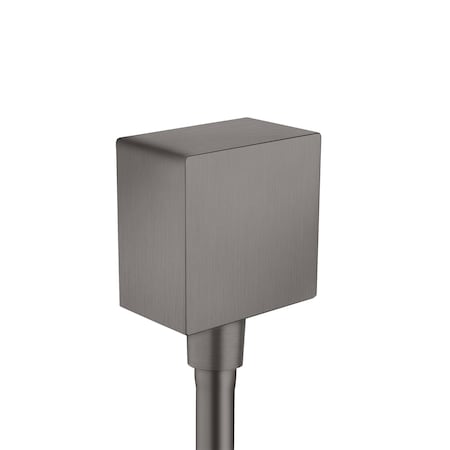 Axor ShowerSolutions Wall Outlet Square with Check Valves in Brushed Black Chrome 36732341