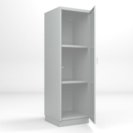 Pucel Heavy Duty One-Door Storage Locker, 24 in W x 24 in D x 74 in H, Gray DLCU-2424-1-B