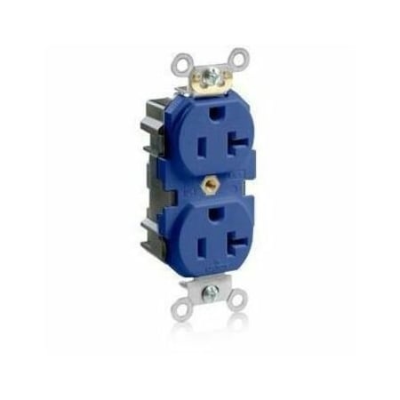 Leviton Lev-Lok Commercial Grade Duplex Receptacle, 20 Amp, 125 Volt M5362-SB
