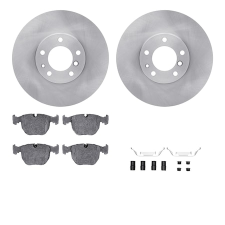 Dynamic Friction Co DFC Rotors with EURO 5000 Ceramic Brake Pads includes Hardware 6612-31118