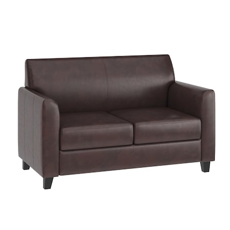 Flash Furniture Loveseat, 29" x 32-1/4", Upholstery Color: Brown BT-827-2-BN-GG