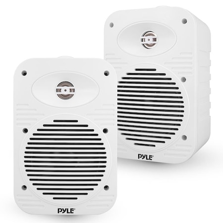 Pyle PyleUsa Indoor Outdoor Speakers Pair-500 Watt Dual Waterproof 5.25 in 2-Way Full Range Speaker PDWR55WT