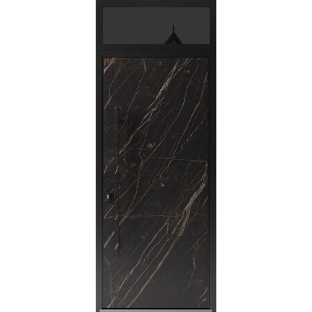 Vdomdoors Steel Door Dekton 0118 Natural Noir Top Exterior Window Sidelite Entry Door Painted W36xH80+16 Righ DEKTON0118EXD-NOR-W36xH80+16-RH-I