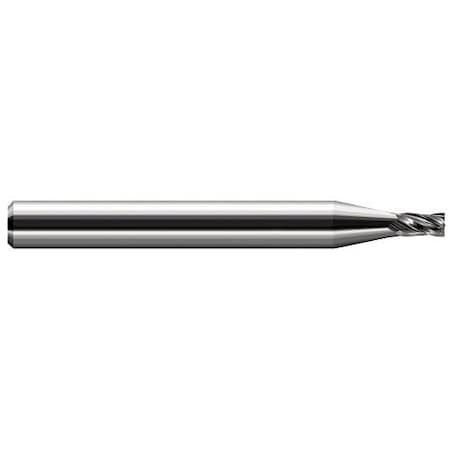 Harvey Tool Miniature End Mill-4 Flute-Square, 740713, Uncoated, 0.6 mm Cutter Diameter, 0.9 mm Length of Cut 740713