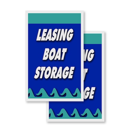 Signmission Leasing Boat Storage, Vinyl Decals Only 24 Inch x 36 Inch, Vinyl Decal, 2PK DSB-2436-2PACK-Leasing Boat Storage