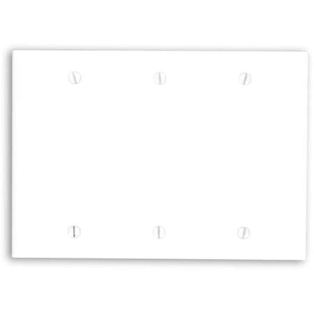 Leviton Blank Wallplate, Standard Size, Gang 3, White 88033