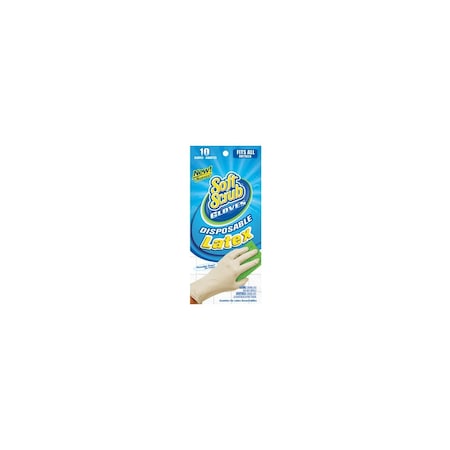Soft Scrub Disposable Latex Gloves, Powder Free, One Size, 10-Ct. 11310-26